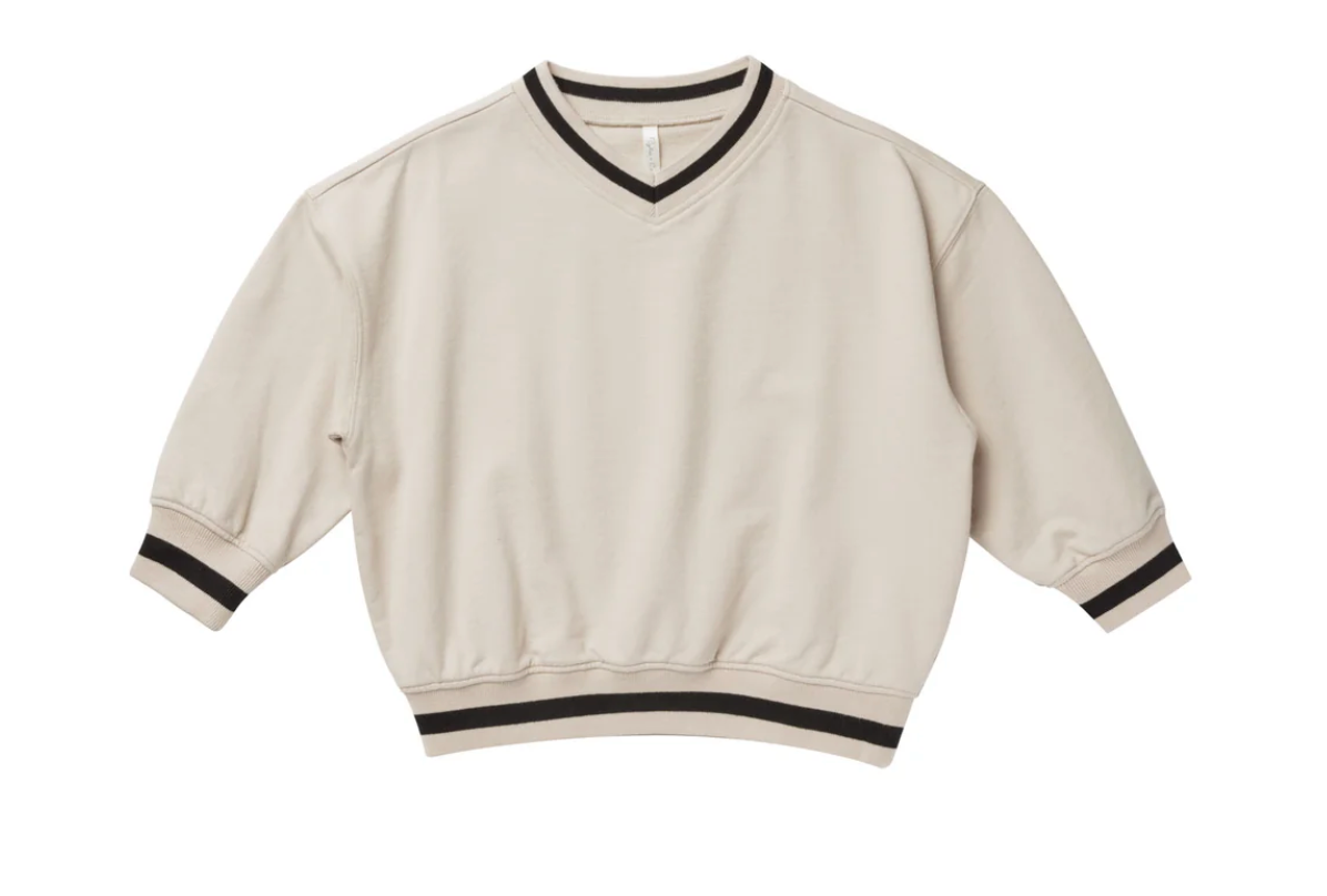 V-NECK SWEATSHIRT || NATURAL