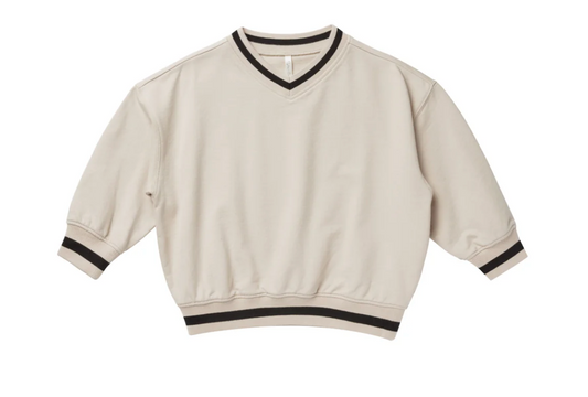 V-NECK SWEATSHIRT || NATURAL
