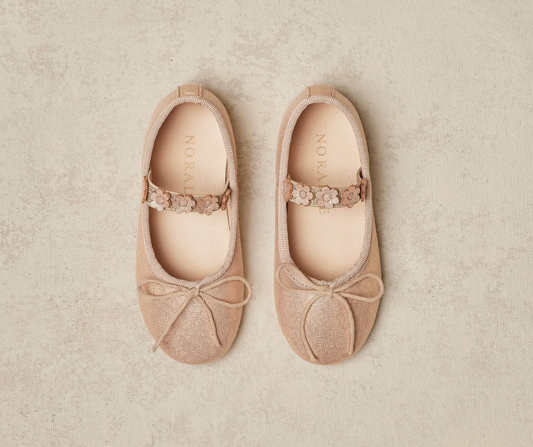 ballet flats | antique metallic