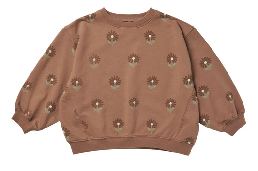oversized crew sweatshirt || sunflower