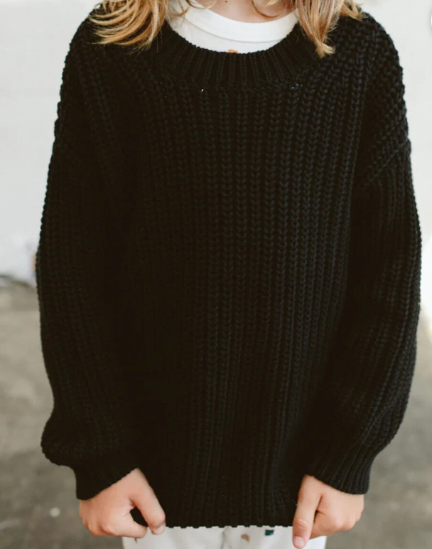 6-7Y Shadow Oversized Knit Sweater