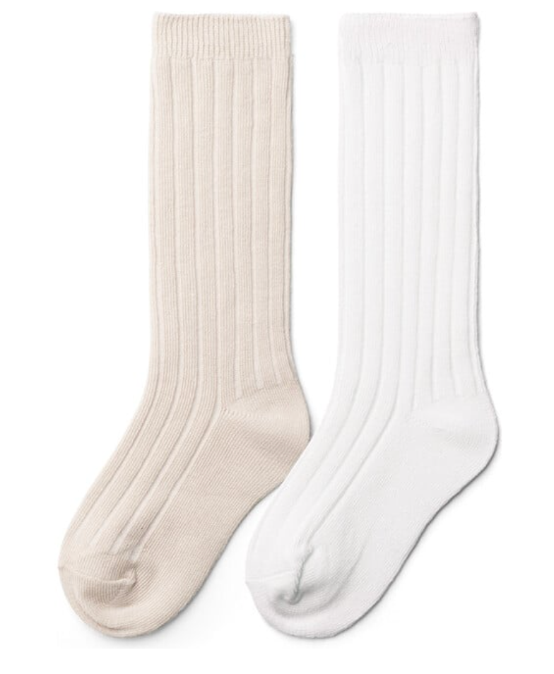 2pk S Neutral Knee-High Socks