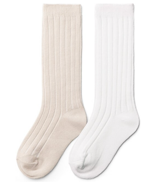 2pk S Neutral Knee-High Socks