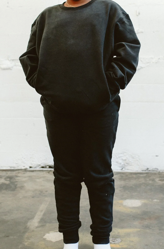 8-9Y Asphalt French Terry Sweatsuit Set