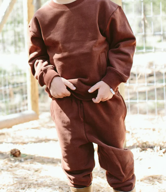 4-5T Redwood French Terry Sweatsuit Set