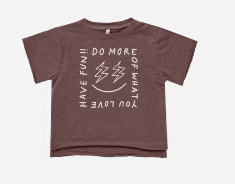 raw edge tee || have fun