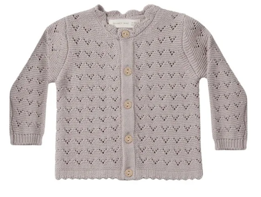 scalloped cardigan || lavender