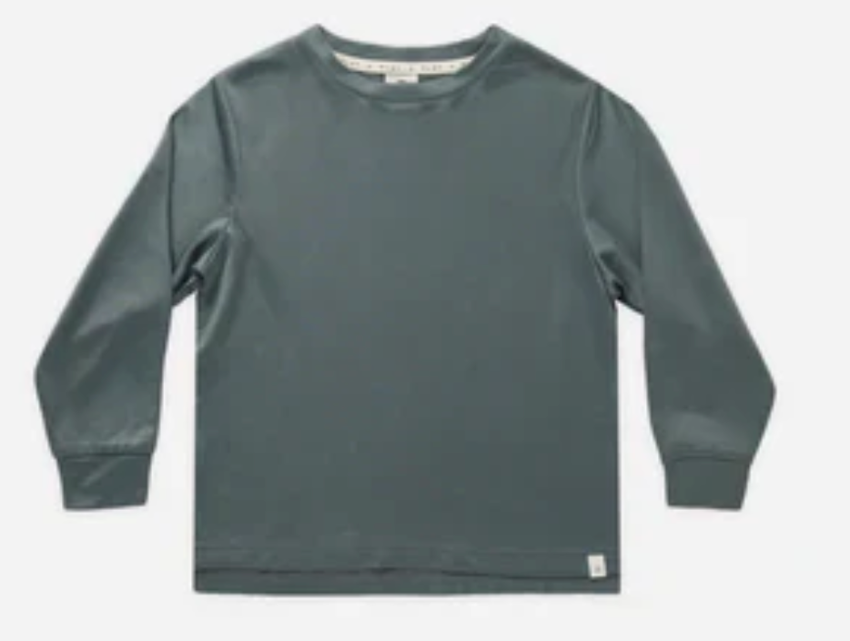 cove long sleeve tee || indigo
