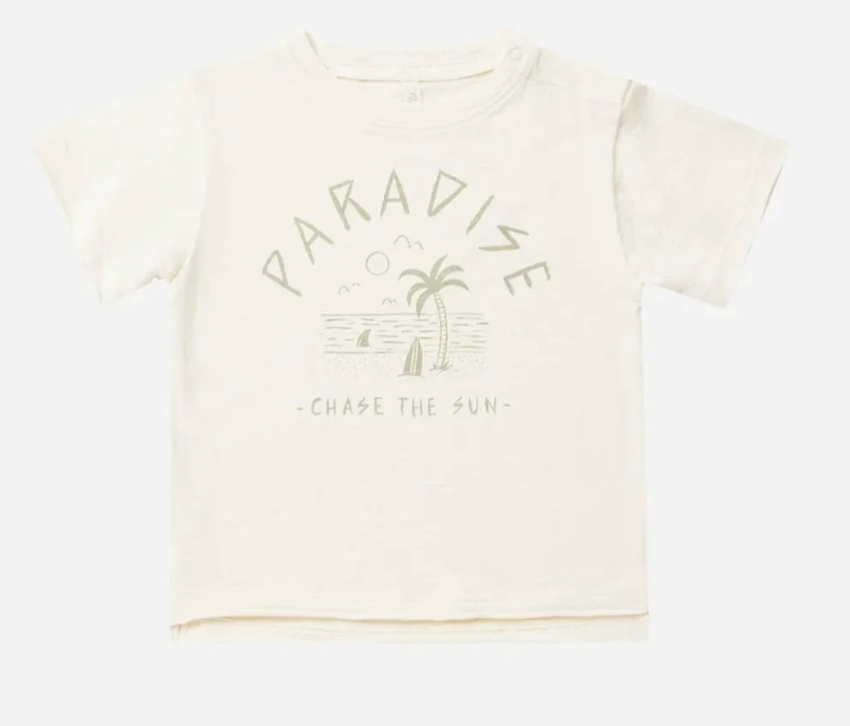raw edge tee || paradise