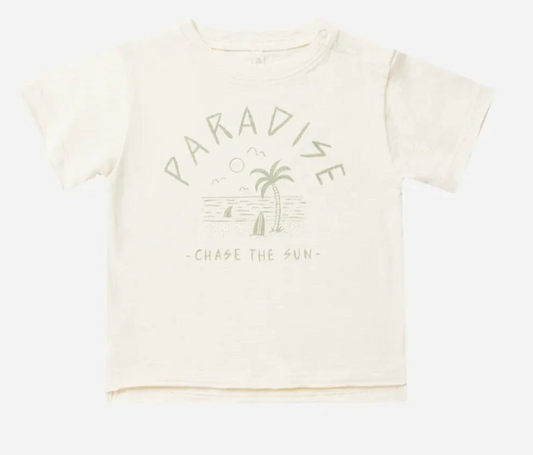 raw edge tee || paradise