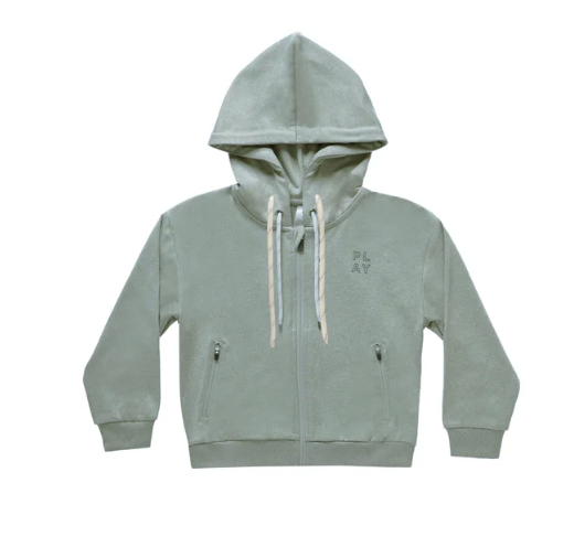 zip-up tech hoodie || heathered aqua