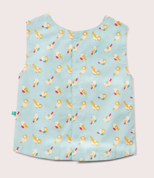 Rainbow Birds Reversible Button Through Sleeveless Blouse