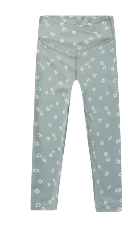 criss cross legging || blue daisy