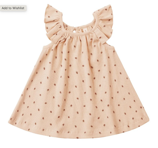 ruffle swing dress || strawberries