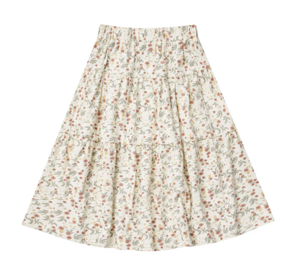 tiered midi skirt || aster