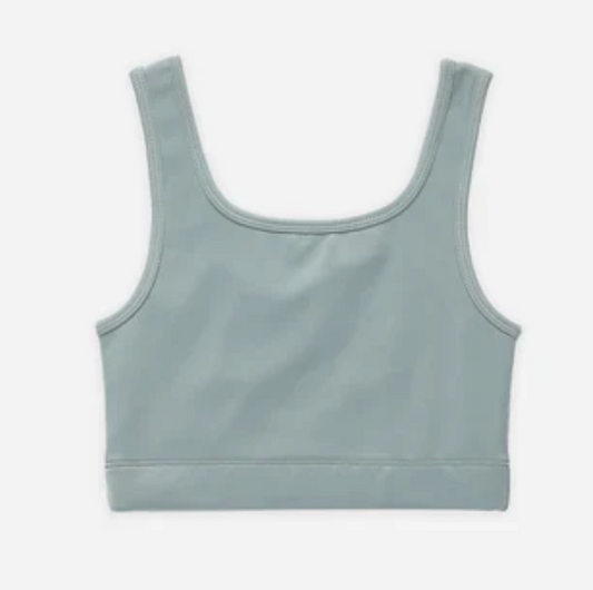 crop fitted tank || blue