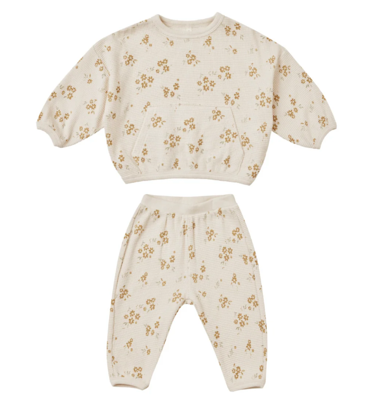 waffle slouch set || honey flower