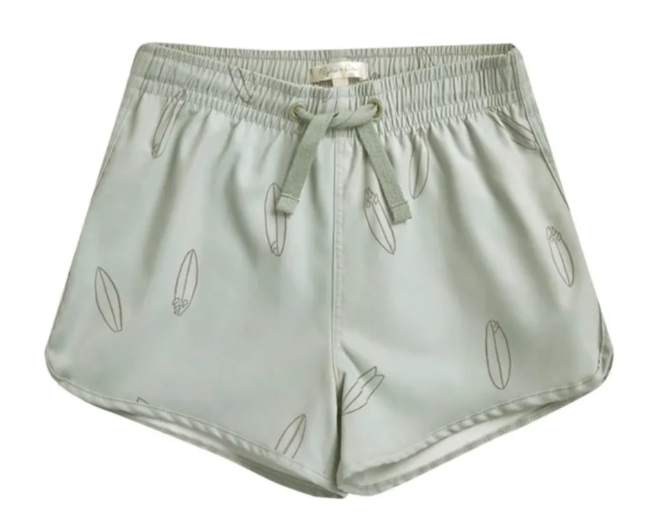 swim trunk || surfboard