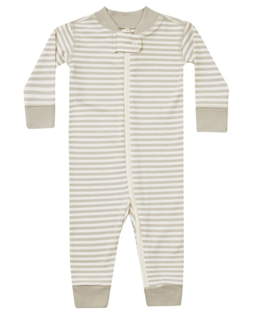 zip long sleeve sleeper || ash stripe