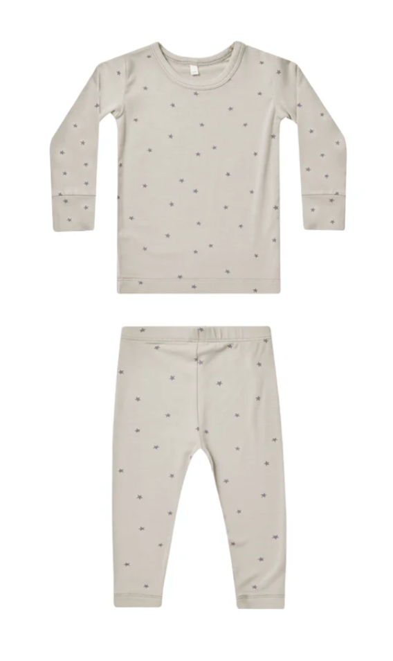 bamboo long sleeve pajama set || stars