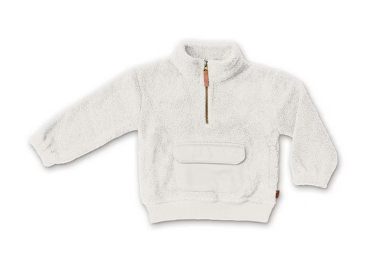 2-3T Alabaster Zip Sherpa Pullover