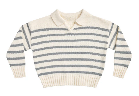 collared sweater || stripe