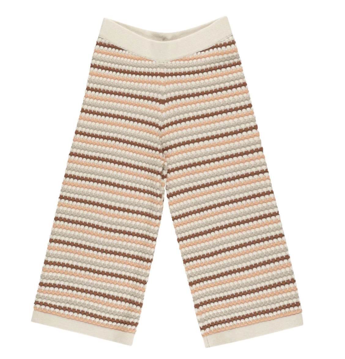 knit wide leg pant || honeycomb stripe