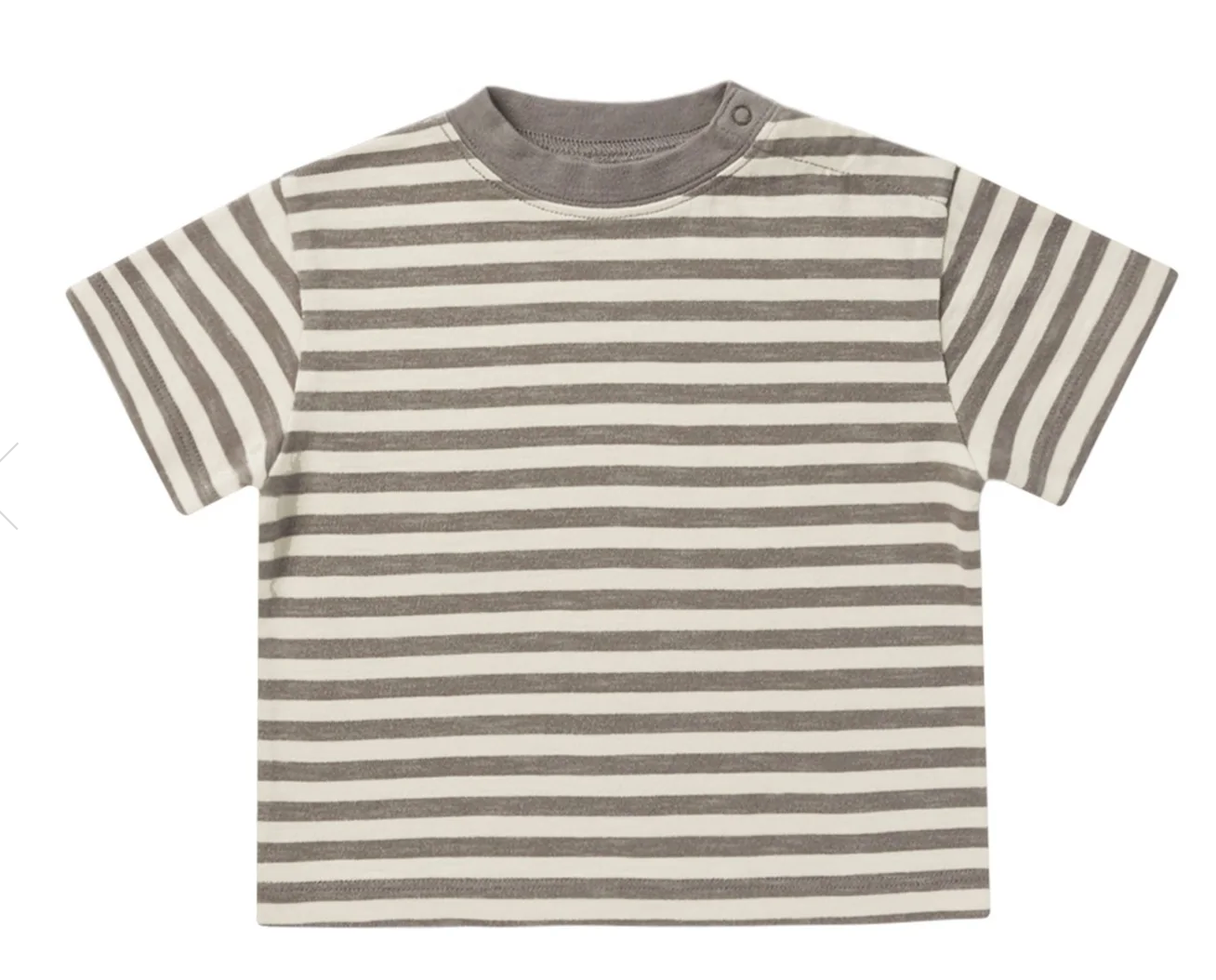 relaxed tee || charcoal stripe
