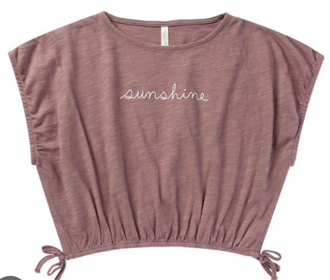 cropped cinched tee || sunshine