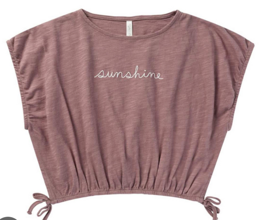 cropped cinched tee || sunshine
