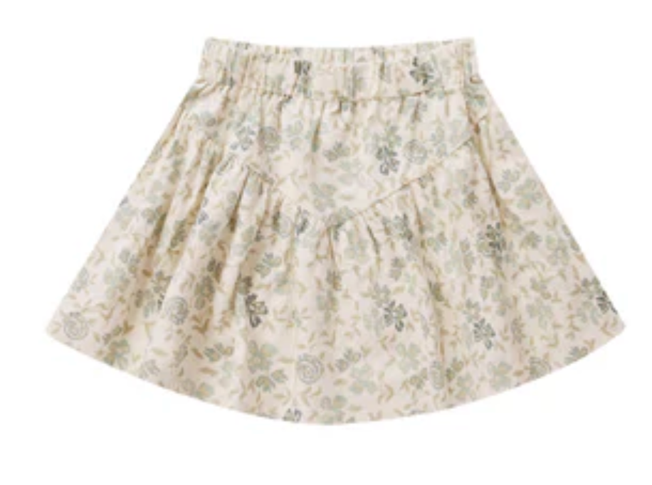 sparrow skirt || blue floral