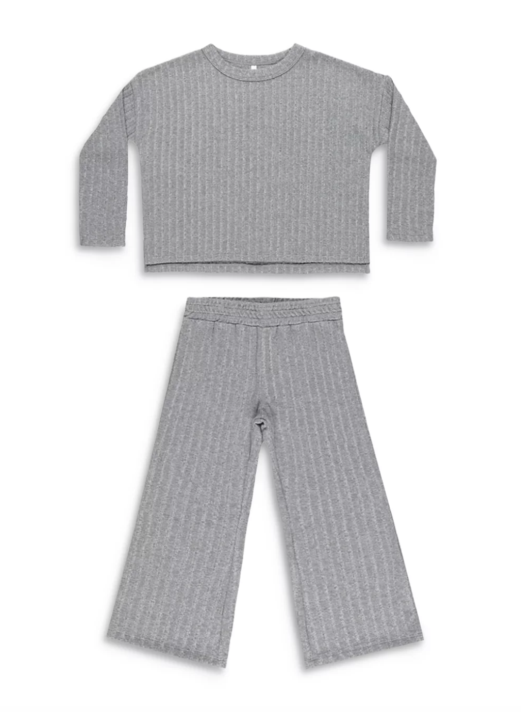 cozy rib knit set || heathered mauve