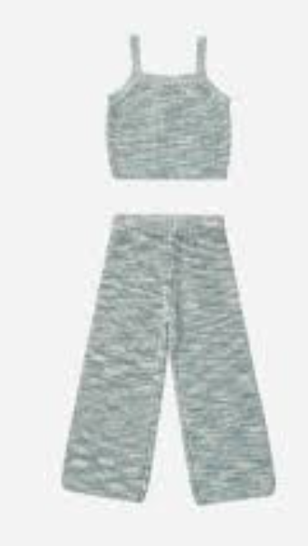malia set || heathered blue