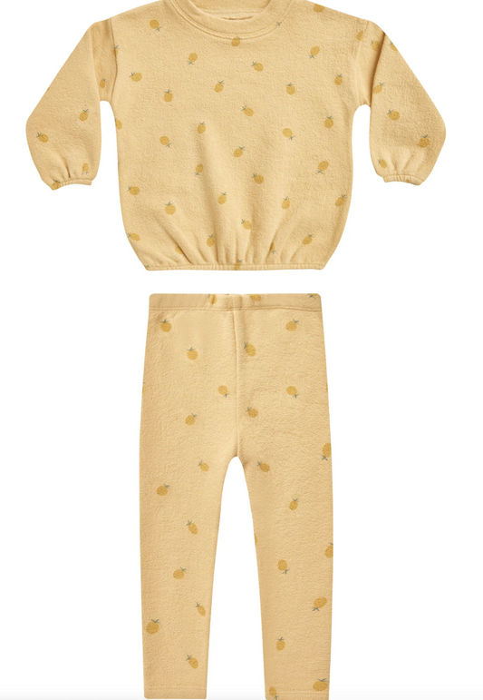 spongey knit set || pineapple