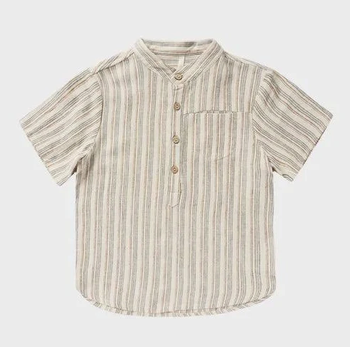 short sleeve mason shirt || nautical stripe