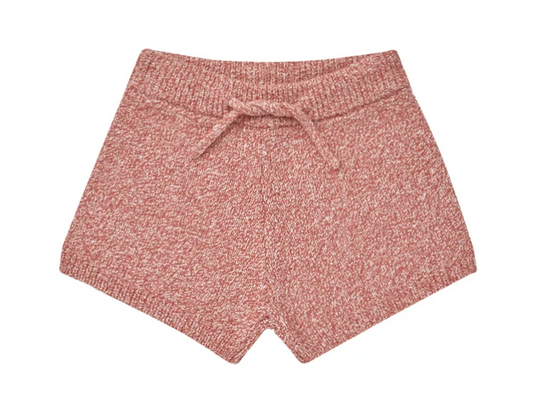 knit shorts || heathered strawberry