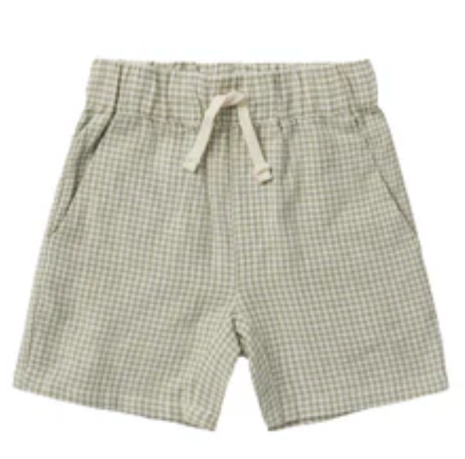 bermuda short || sage gingham