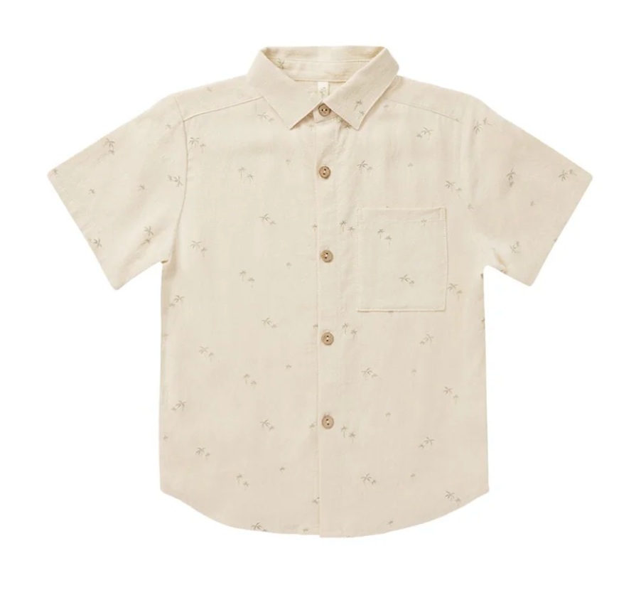 collared short sleeve shirt || palm