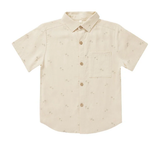 collared short sleeve shirt || palm