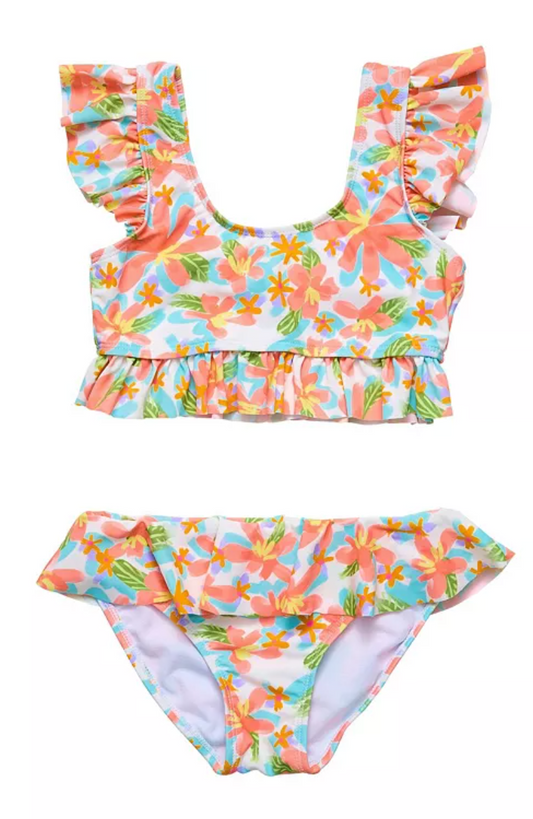 HAWAIIAN LUAU SUSTAINABLE FRILL CROP BIKINI