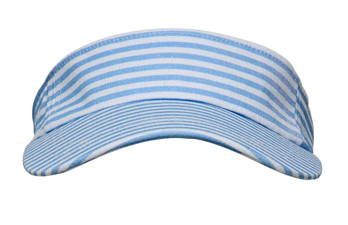 CORNFLOWER & WHITE STRIPE VISOR
