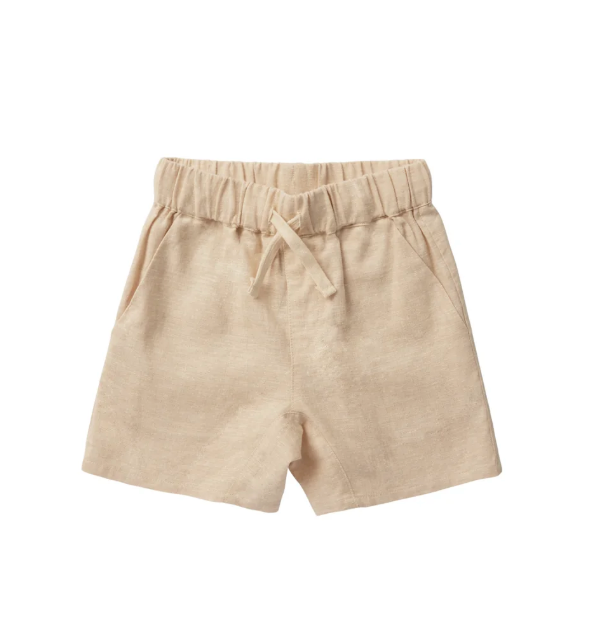 bermuda short || heathered sand