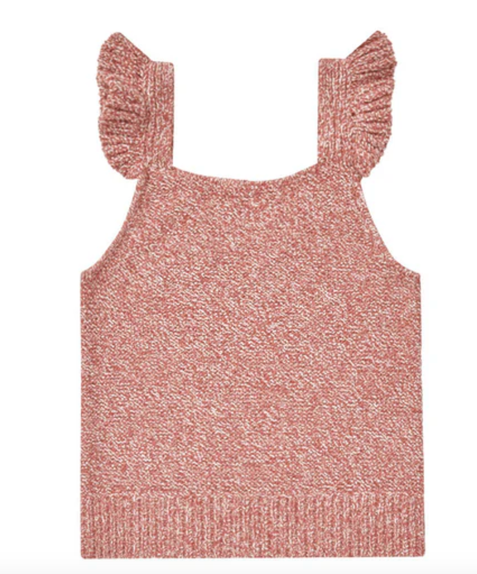knit tank || heathered strawberry