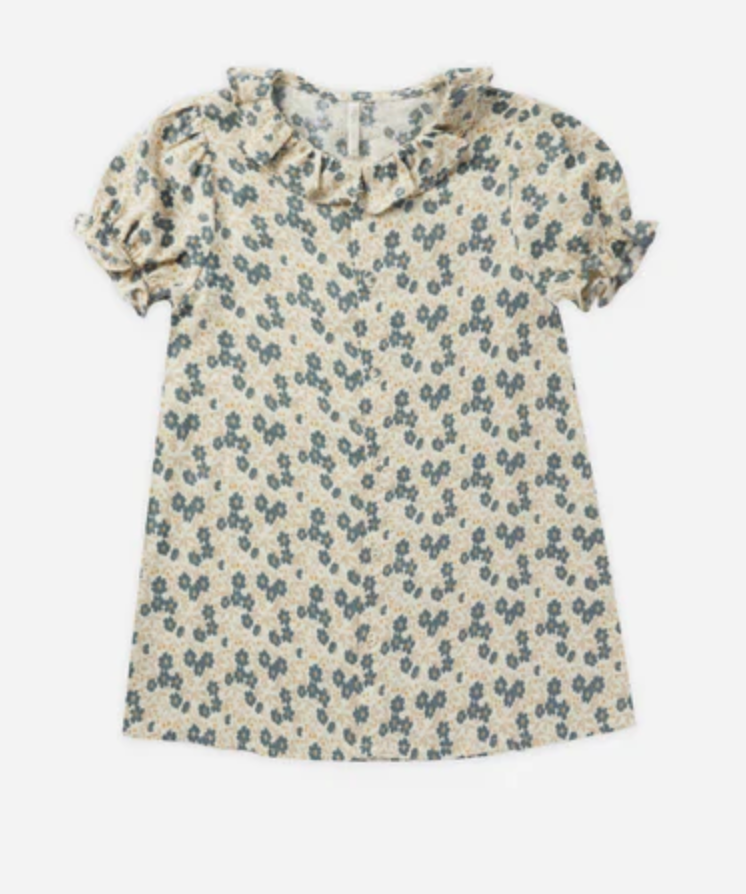 avalon dress || blue ditsy