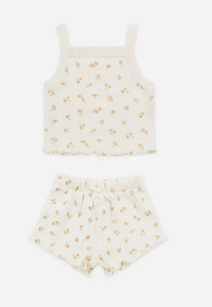 pointelle tank + shortie set || melon