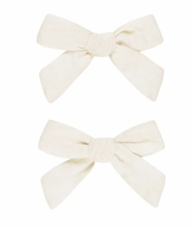 bow with clip || ivory