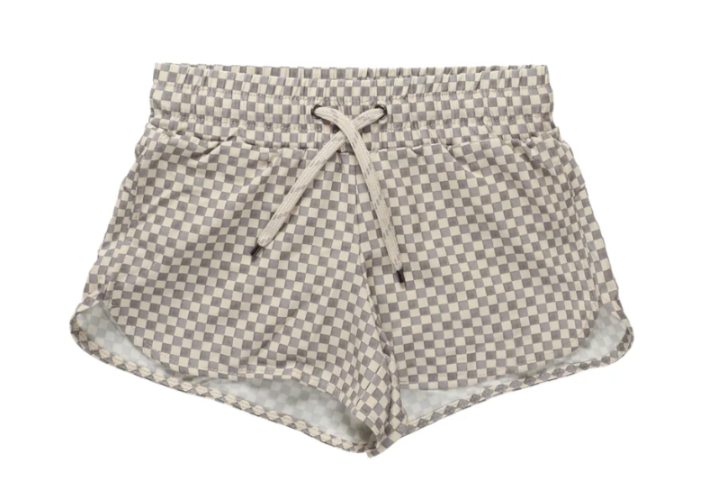 speed short || grey micro check