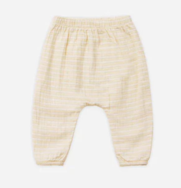woven pant || lemon stripe