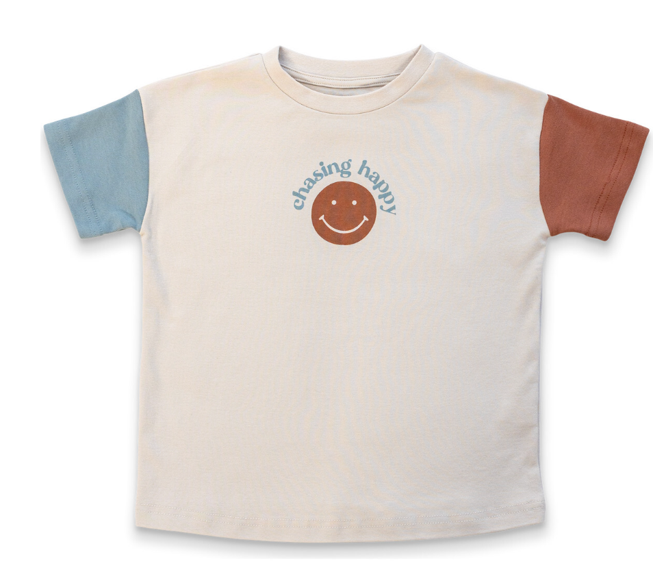 8-9Y Sand Chasing Happy Tee