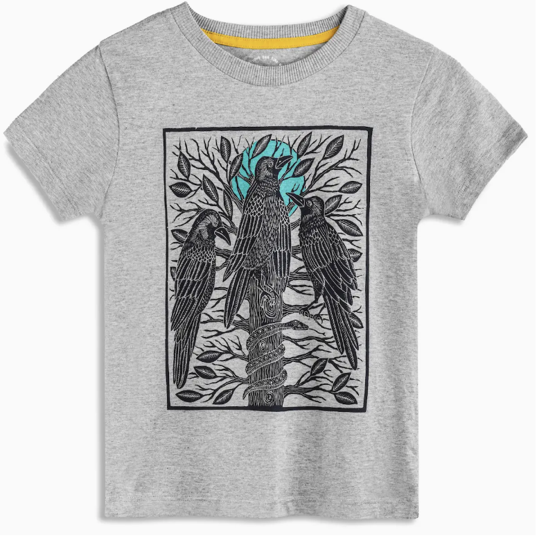 Organic Cotton Graphic Tees | Moon Birds